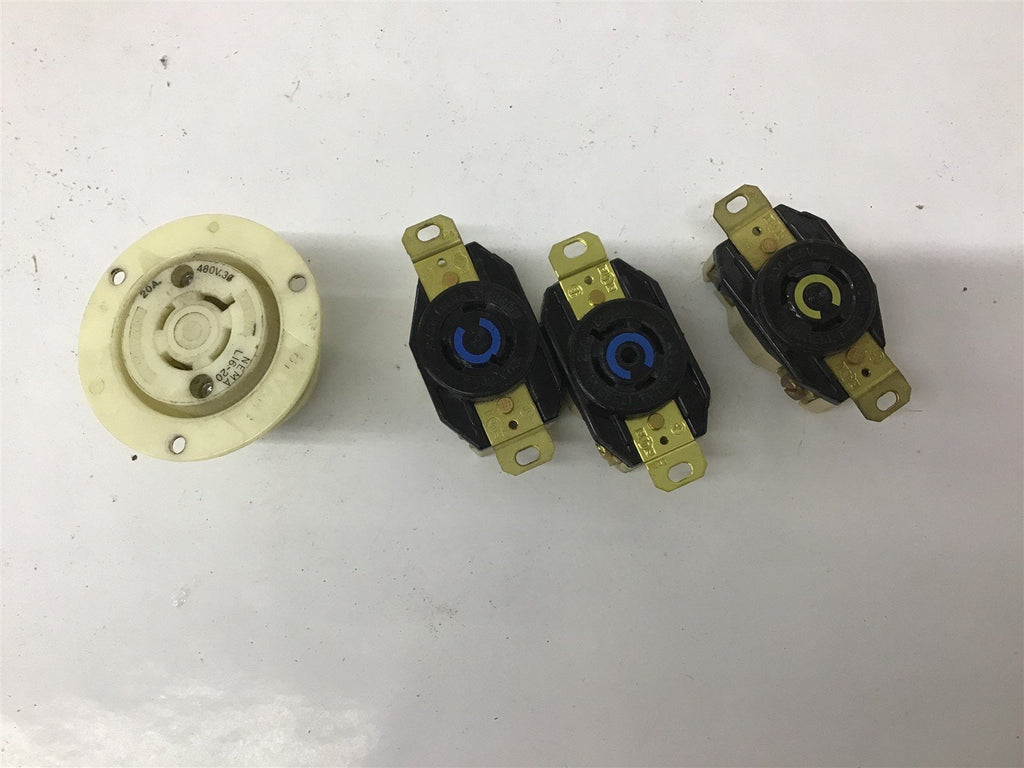 Hubbell And Bryant Twist Lock Receptacles Lot Of 4