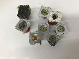 Assorted Red Push Buttons Lot Of 8