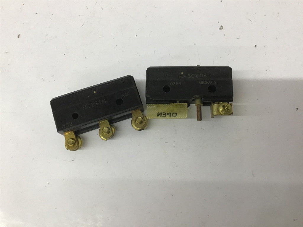 Micro Switch Assorted Limit Switches Lot Of 2