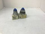 Square D Indicator Lights 9001-KM35 9001-KM1 Lot Of 2