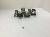 Assorted Pushbutton And Switch Bases Lot Of 6