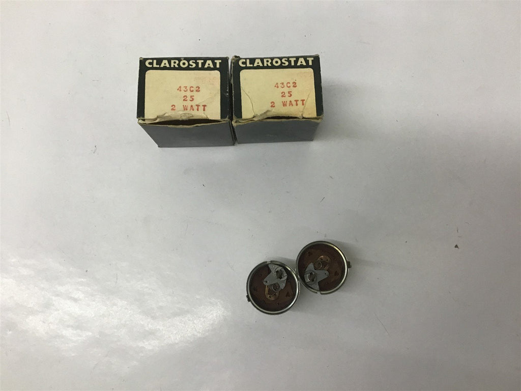 Clarostat 43C2 2 Watt Potentiometer Lot Of 2