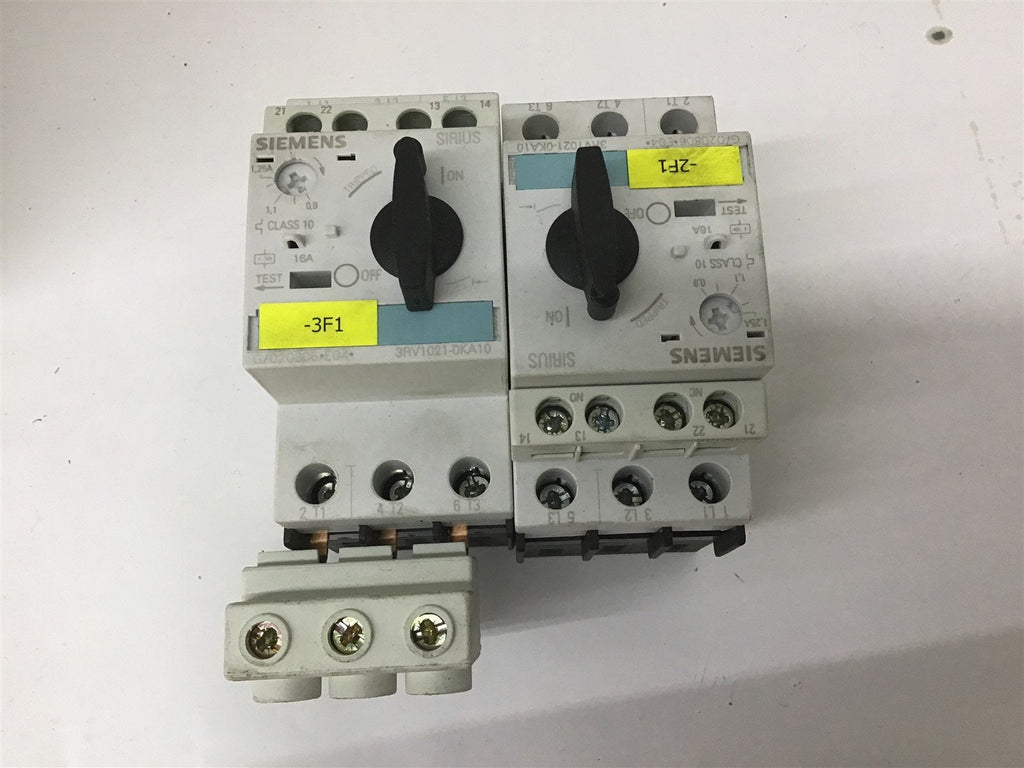 Siemens 3RV1021-0KA10 Manual Motor Starter Circuit Breaker Lot Of 2