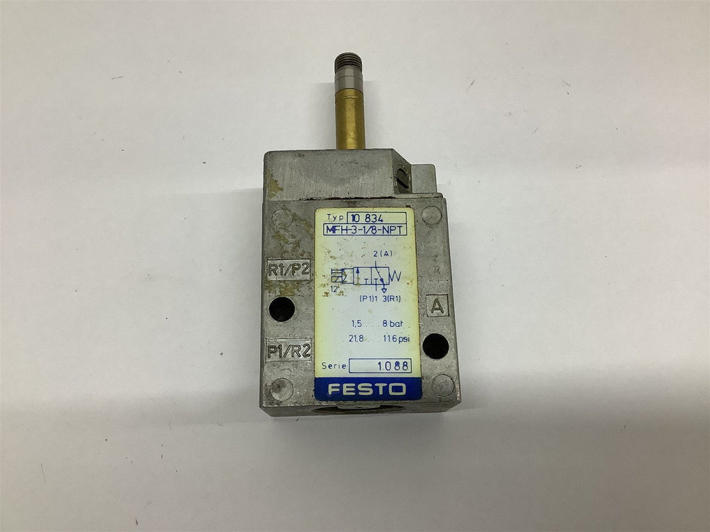 Festo 10 834 MFH3-1/8 NPT 1088 Solenoid Valve 116 PSI