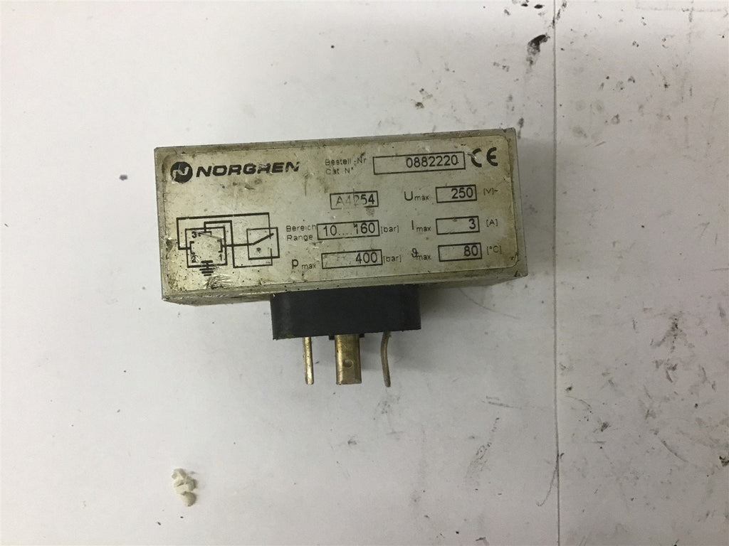 Norgren 0882220 Pressure Switch 3 A 250 V 400 Bar