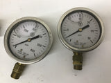 McDaniel Controls 30 PSI/600 PSI /Boston Gear/ USG Air Pressure Gauge Lot Of 4