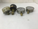 McDaniel Controls 30 PSI/600 PSI /Boston Gear/ USG Air Pressure Gauge Lot Of 4