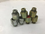 Hydraulic / Pneumatic Fittings 1/2" Inside/Outside Thread Couplings Lot Of 7