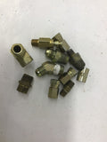 Assorted Brass Alloy Hydraulic / Pneumatic Fittings Lot Of 11