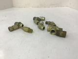 Assorted Brass Alloy Hydraulic / Pneumatic Fittings Lot Of 11