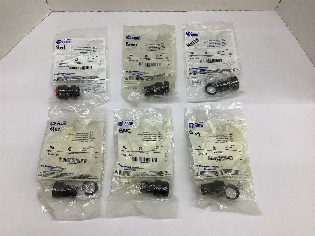 Allen-Bradley 800EP Switches Assorted Lot Of 6