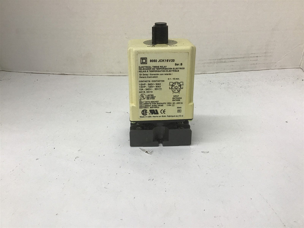 Square D 9050 JCK16V20 Electrical Timing Relay