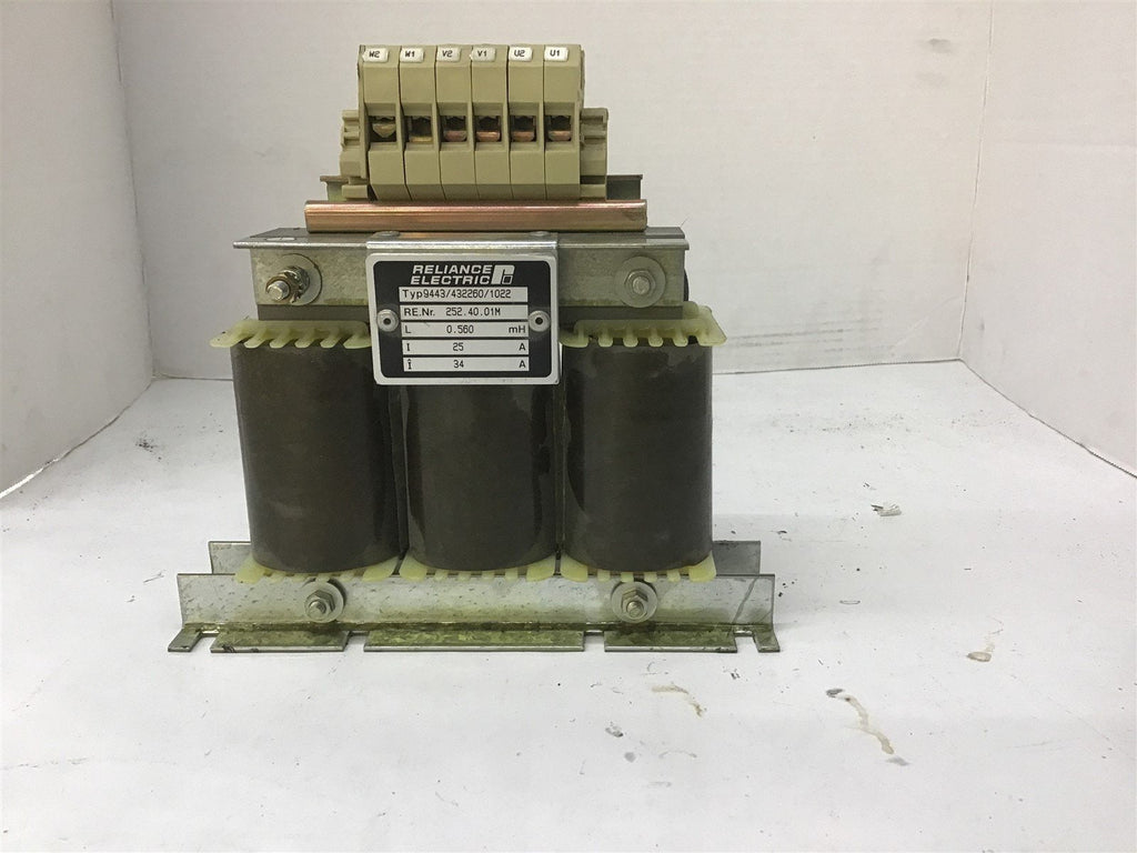 Reliance Electric 9443/432260/1022 Choke Transformer 25 Amps