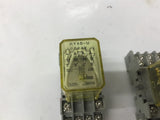 IDEC RY4S-U Relay W/ Base Lot Of 2