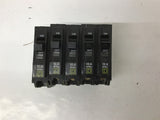 Square D QO Circuit Breaker 120/240 VAC 10 A 1 Pole Lot Of 5