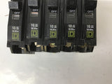 Square D QO Circuit Breaker 120/240 VAC 10 A 1 Pole Lot Of 5