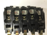 Square D QO Circuit Breaker 120/240 VAC 10 A 1 Pole Lot Of 5