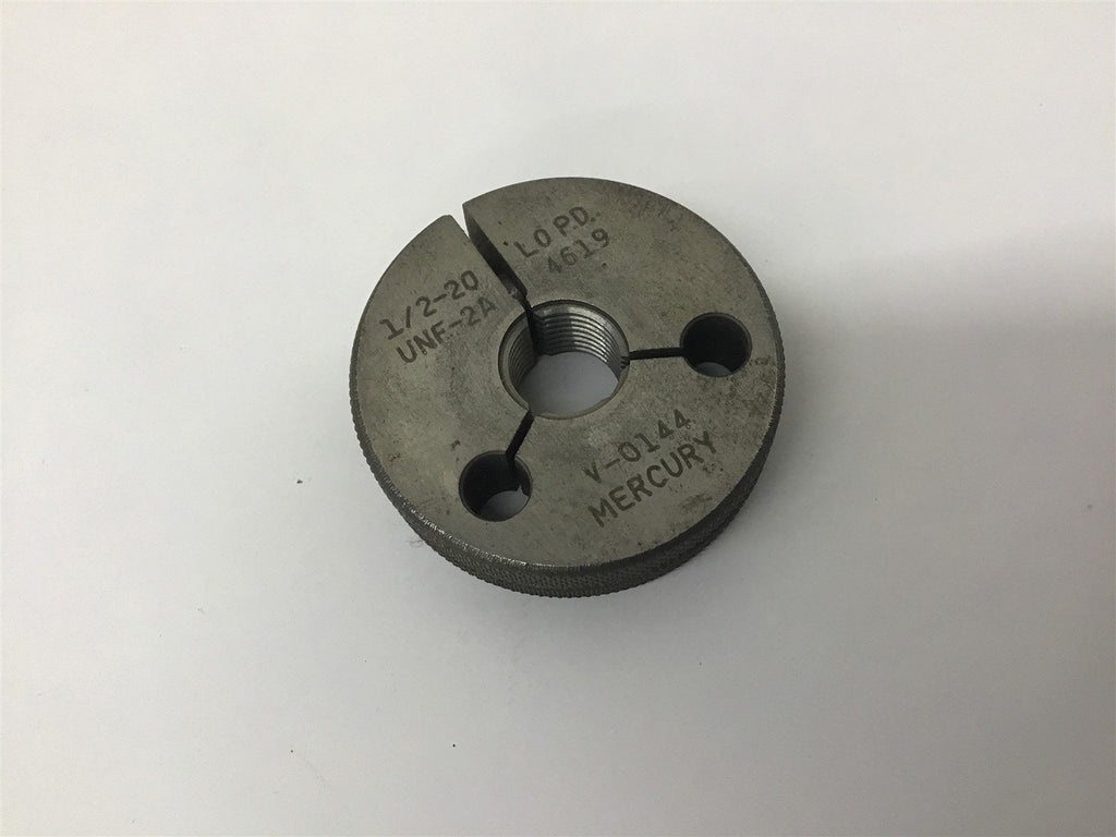 Mercury 1/2-20 UNF-2A Thread Ring Gage GO .4619