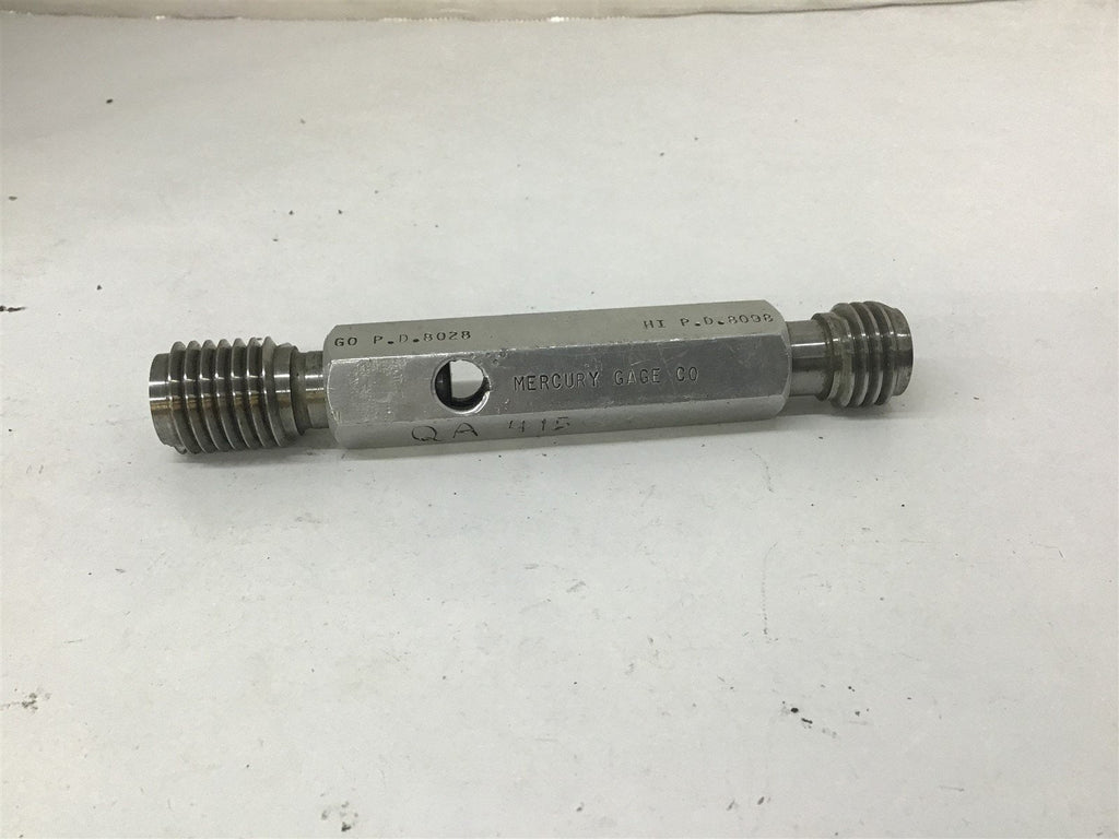 Mercury 7/8-9 NC-2 Thread Plug Gage GO .8028 NOGO .8098