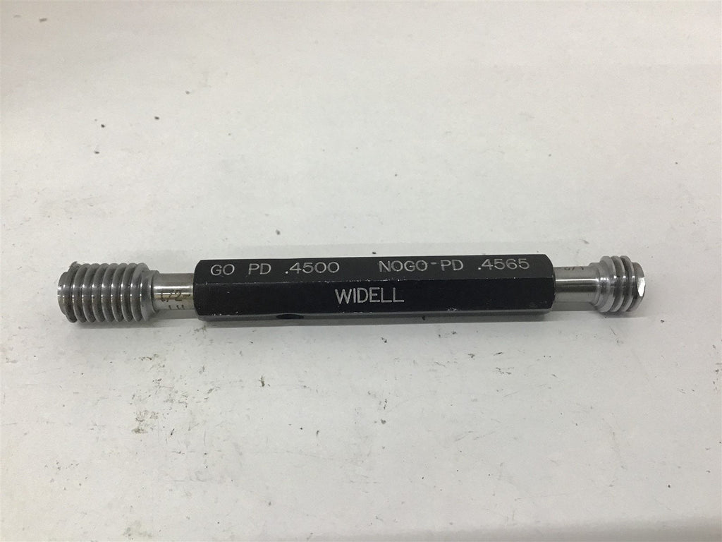 Widell 1/2-13 UNC-2B Thread Plug Gage GO .4500 NOGO .4565