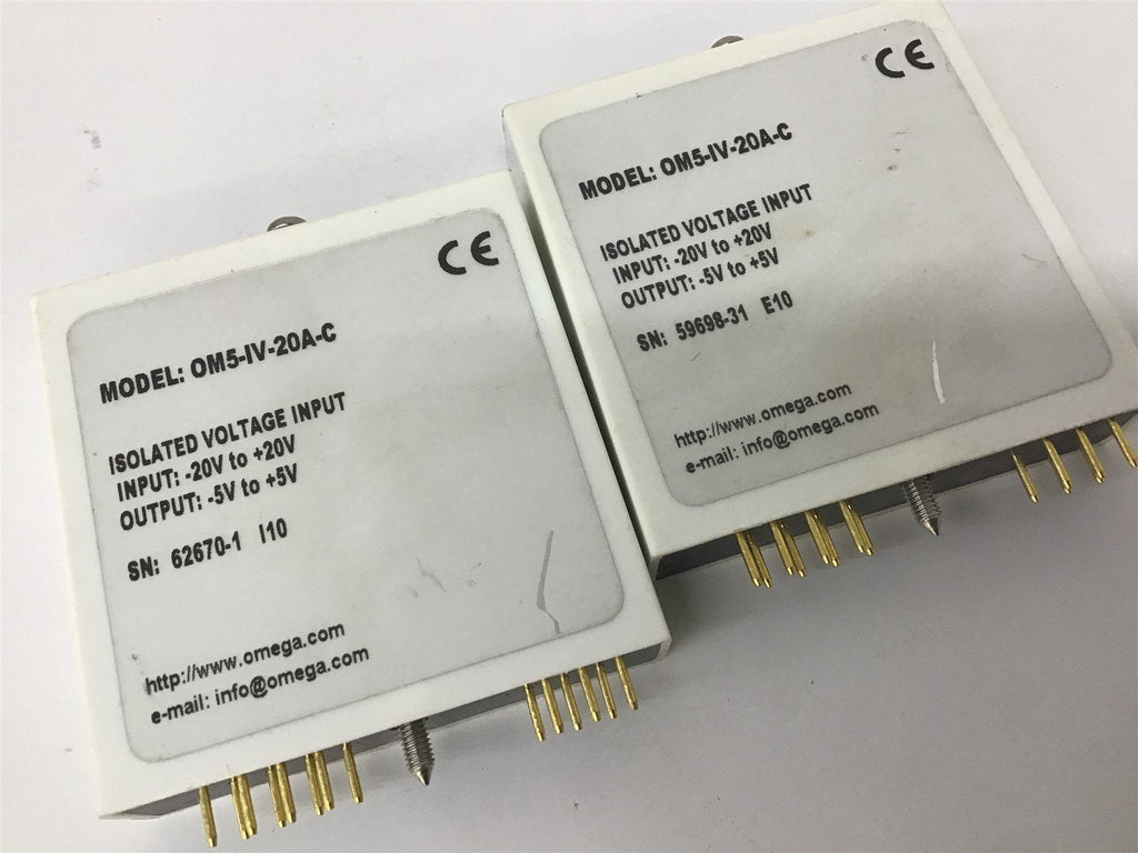 Omega OM5-IV-20A-C Isolated Voltage Input Lot Of 2