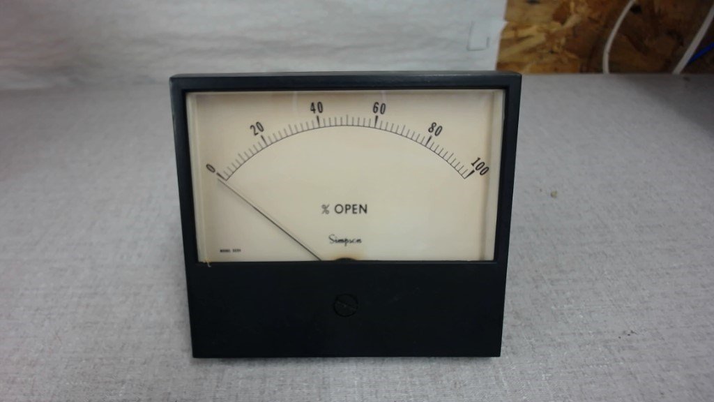 SIMPSON MODEL 3324, 0-100 % PANEL METER