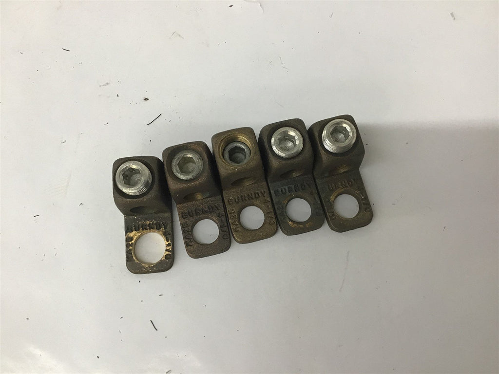 Burndy 4-1/0 Copper Terminal Block Lot Of 5