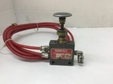 Numatics 0DPBA4-2B Precison Limit Valve W/ 4' L 1/4" Tubing Limit Valve