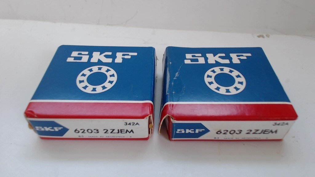 2 - SKF BALL BEARING -  6203 2ZJEM  - NEW