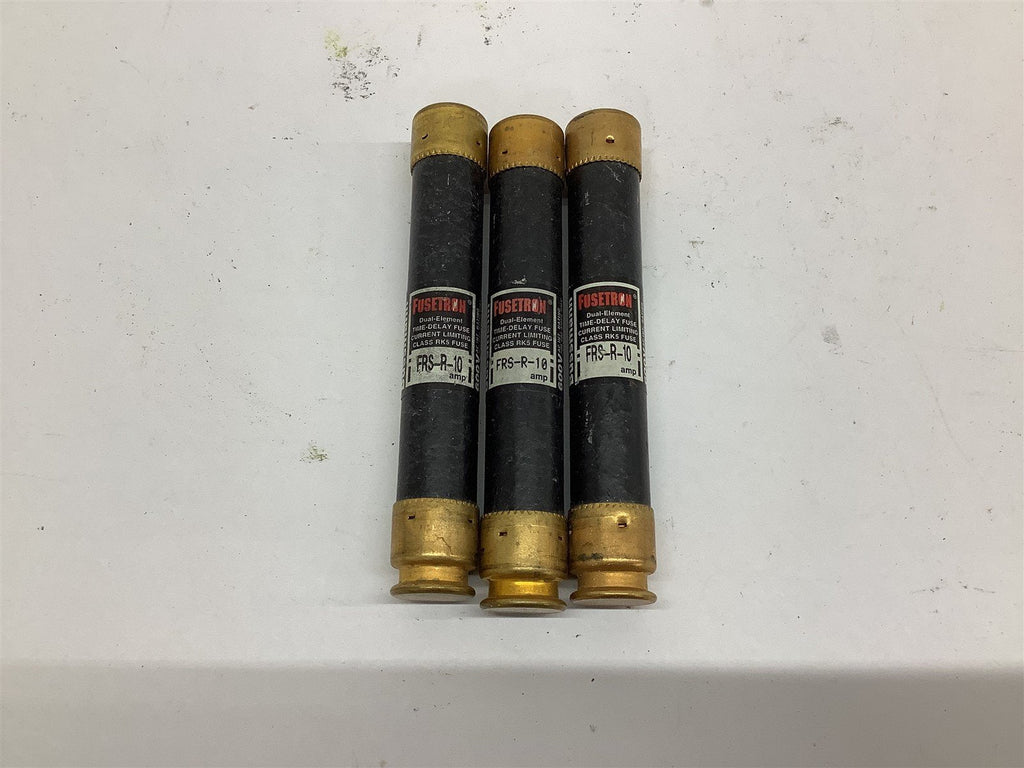 Bussmann FuseTron FRS-R-10 Dual Element Time Delay Fuse 600 V Lot Of 3