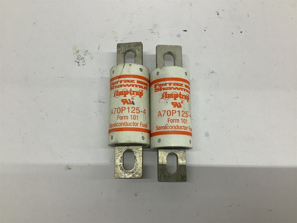 Ferraz Shawmut AmpTrap A70P125-4 SemiConductor Fuse 650 VDC 125 A Lot Of 2