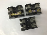 Bussmann H25030 Fuse Holder W/ Two Fuses Lot Of 3