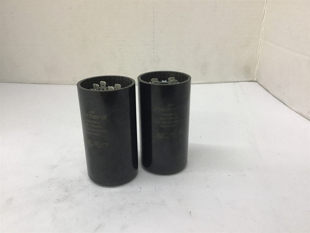 Packard PMJ590A Motor Start Capacitor 110-125 VAC 60/50 Hz Lot Of 2