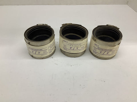 TBA NHC-2 No Hub Coupling Cast Iron 2" Coupling Lot Of 3