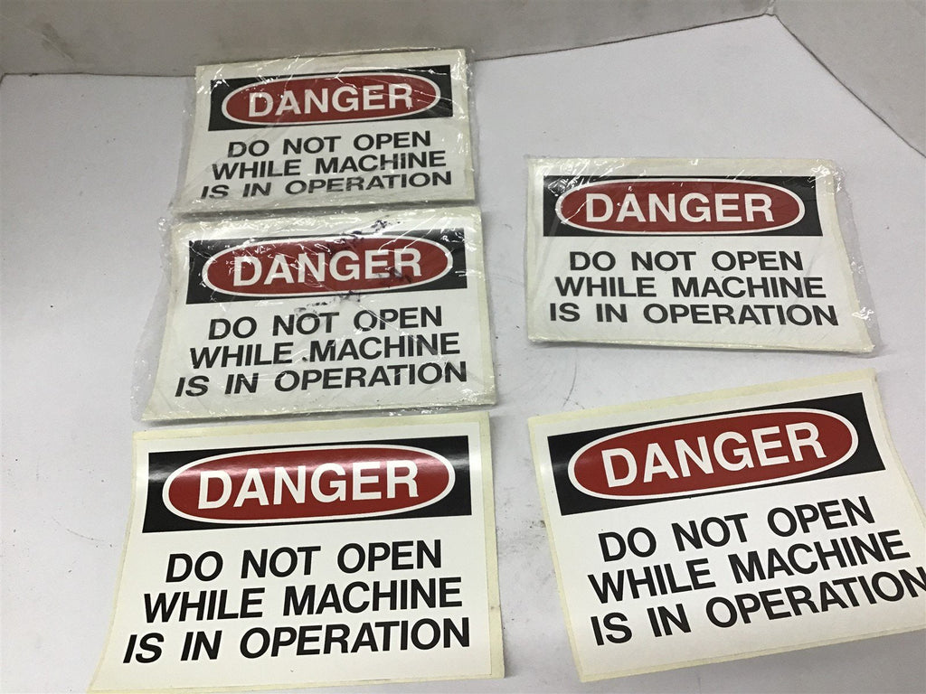 Danger Sticker 7" x 5" Lot Of 17