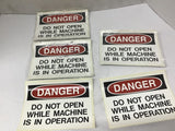 Danger Sticker 7" x 5" Lot Of 17