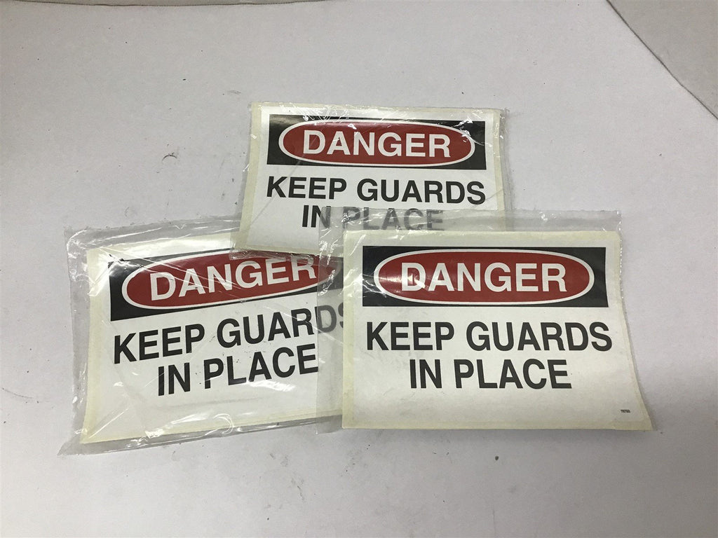 Danger Sticker 7" x 5" Lot Of 15