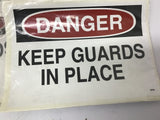 Danger Sticker 7" x 5" Lot Of 15