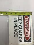 Danger Sticker 7" x 5" Lot Of 15