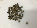 Brass Flange Bushings 1/4" Bore, 3/8" OD, 1/2" Length Lot of 70