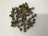 Brass Flange Bushings 1/4" Bore, 3/8" OD, 1/2" Length Lot of 70