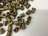 Brass Flange Bushings 1/4" Bore, 3/8" OD, 1/2" Length Lot of 70