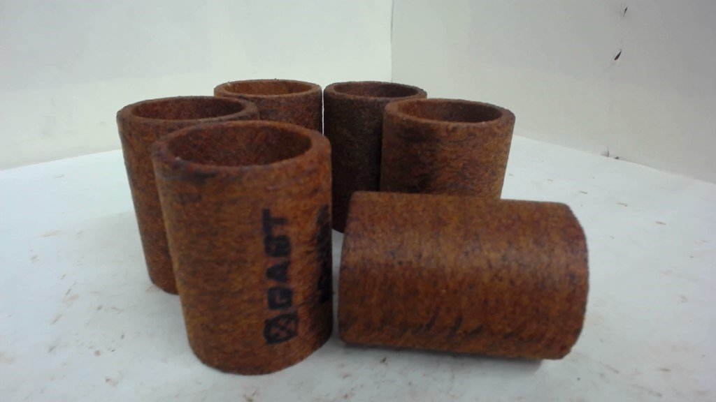 LOT OF 6 FIBER BUSHINGS, 2.780" LONG X 2.04" OD X 1.620" ID