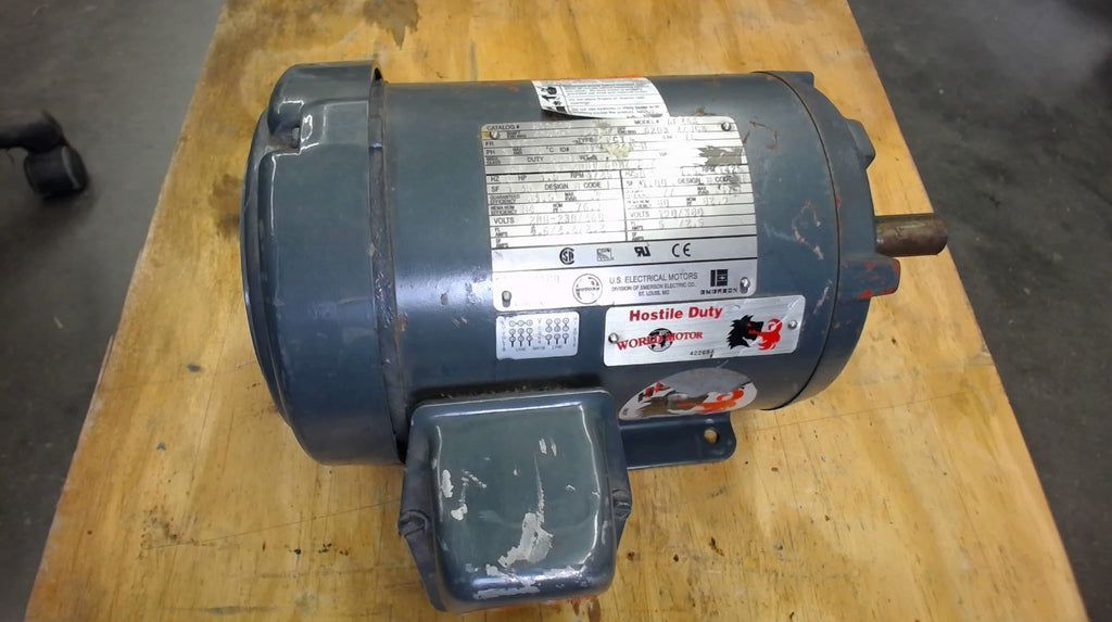 US ELECTRIC, H32E2D, 1.5 HP, 1745 RPM, 4P, 208-230/460 VOLTS, 145T FR, AC MOTOR