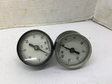 Ashcroft Air Pressure Gauge 1 1/2" 0-30 PSI Lot Of 2