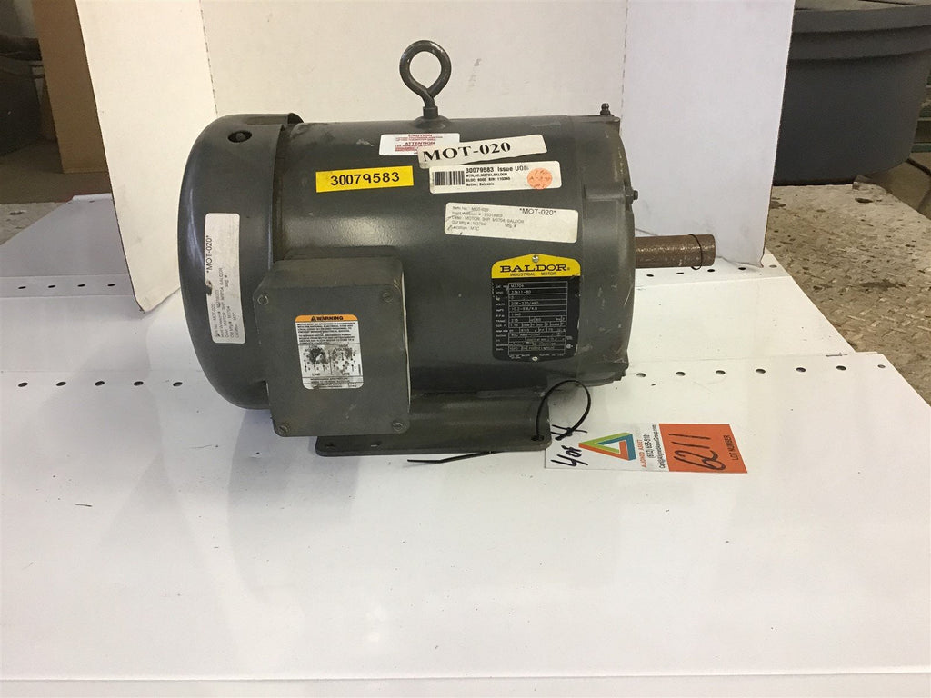 Baldor M3704 AC Motor 3HP 208-230/460V 1140RPM 6P 215 3PH 60Hz TEFC