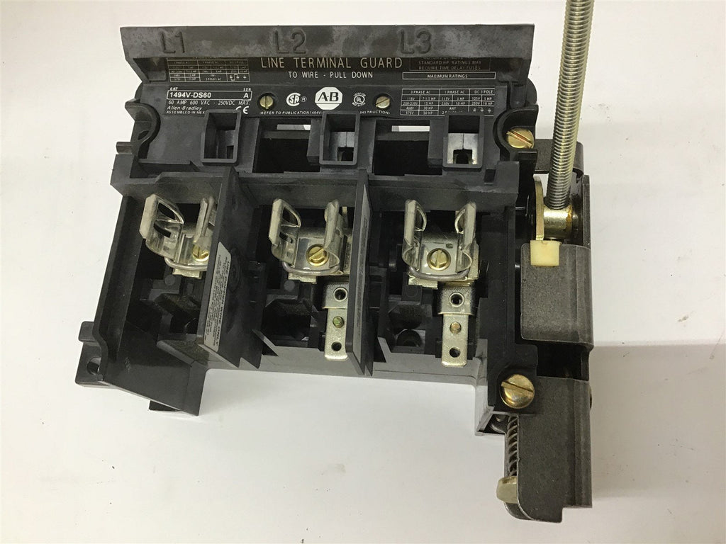 Allen Bradley 1494V-DS60 Disconnect Switch 60 Amp 600 Vac