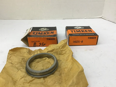 Timken 08231-B Tapered Roller Bearing Lot Of 2