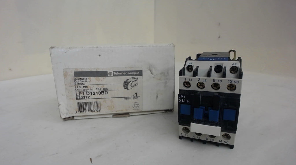 Telemecanique Lp1 D1210Bd Contactor/Starter, 600Vac Max 5.5Kw-380/415V 7.5Hp-460