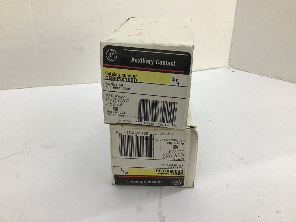 GE CR305X100D Auxiliary Contact Lot Of 2